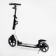 Двоколісний складний самокат Best Scooter, ліхтарик, 2 амортизатори, дискове гальмо. Black and white (114290) - зображення 7