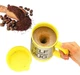 Кружка чашка мешалка с крышкой Self Stirring Mug Желтая - изображение 2