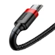 Кабель Baseus Cafule Cable USB For Micro 2.4A 1m Red+Black (CAMKLF-B91) - изображение 3