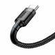 Кабель Baseus Cafule Cable USB For Type-C 3A 1m Gray+Black CATKLF-BG1 - изображение 4