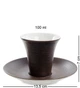 Кавовий набір порцеляновий 100 мл. на 4 персони Колумбія коричневий 600944 - зображення 2