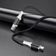 Кабель BOROFONE BX79 USB to iP 2.4A, 1m, silicone, silicone connectors, Black (6974443384741) - изображение 3
