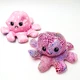 Мягкая игрушка Осьминог перевертыш двусторонний веселый грустный Mood Octopus 16 см UKC перламутровый розовый в горошек - изображение 1
