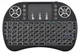 Беспроводная клавиатура с тачпадом аккумуляторная пульт для Smart TV планшета смартфона Подсветка 3 цвета UKC mini i8 2.4G - изображение 4
