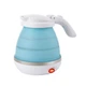 Дорожній чайник силіконовий складаний дисковий 0.75л 700Вт 220В Foldable Travel Kettle блакитний - зображення 1
