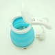 Дорожній чайник силіконовий складаний дисковий 0.75л 700Вт 220В Foldable Travel Kettle блакитний - зображення 6