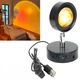 Підлогова лампа захід сонця Golden LED Sunset Lamp 16 см. проекційний світильник-торшер - зображення 1