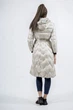 Жіночий однотонний пуховик casual з гусячим пухом і капюшоном Basic (молочний, 4XL), 40130, 27720 - изображение 4