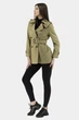 Жіночий двобортний плащ casual з поясом, кемел або оливковий Basic (оливковий, L), 44996, 26941 - изображение 3