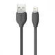 Кабель Baseus Jelly Liquid Silica Gel Fast Charging Data Cable USB to iP 2.4A 1.2m Black (CAGD000001) - зображення 1