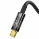 Кабель Baseus Explorer Series Auto Power-Off Fast Charging Data Cable USB to Type-C 100W 2m Black CATS000301 - изображение 3
