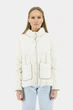 Жіноча однотонна куртка casual з пухом і пір'ям, осінь-весна Basic (молочний, 4XL), 42272, 28695 - изображение 2