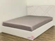Кровать двуспальная 180x190 Астра Mebel-Day с подъемным механизмом Жаккард Кремовый Нэо (02) - изображение 1