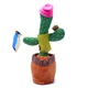 Танцующий поющий кактус с микрофоном Олег Патриот Dancing Cactus с подсветкой 32 см (Без цензуры) повторюшка и USB зарядка - изображение 4