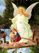 Алмазна Мозаїка SHLab Ангел та Діти Вишивка Камінням DIY-SP026 40x50 см (Повна Викладка) (29474) - зображення 1
