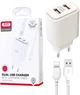 Зарядное устройство XO L90C 2 USB 2.4A + кабель Type C (29446) - изображение 1