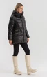 Женская зимняя куртка с капюшоном CLASNA 22D325CW Черная (XL) - изображение 4