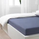 Простирадло на резинці IKEA SOMNTUTA 140х200 см синє-сіре (304.127.59) - зображення 5