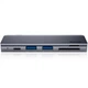 USB-Hub Baseus Harmonica Five-in-one HUB Adapter Grey - зображення 1