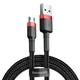 Кабель Baseus Cafule Cable USB For Micro 1.5A 2m Red+Black (CAMKLF-C91) - изображение 1