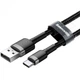 Кабель BASEUS CATKLF-BG1 Сafule USB-USB Type-C 3A 100см черный - изображение 3