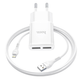 Адаптер HOCO сетевой Lightning C88A 2USB 2.4A white - изображение 1