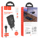 Адаптер HOCO мережевий Lightning C88A 2USB 2.4A black - зображення 2