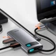 HUB адаптер USB BASEUS CAHUB-CY0G Type-C Metal Gleam Series 4-in-1 2USB HDMI Type-C 100W PD - изображение 3