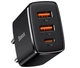 Сетевое зарядное устройство BASEUS CCXJ-E01 2xUSB Type-C 30W 3A PD QC черный - изображение 1
