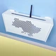 Полка для роутера Wi-Fi карта Украины коробка 40*20*10 см Белая - изображение 2
