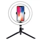 Селфи кольцо светодиодное на штативе с держателем для телефона Selfie ring light, диаметром 26 см, 3 цвета подсветки (100612) - изображение 1