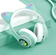 Наушники Bluetooth MDR CAT ear VZV-23M 7805 с подсветкой, Mint TM - изображение 2