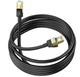 Кабель мережі HOCO LAN RJ45 Level copper gigabit ethernet cable US02, 5 м, чорний - изображение 1