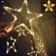 Світлодіодна гірлянда штора з фігурками Xmas Star Curtain WW 7401 3х0.8 м Зірки Тепле біле світло - зображення 6