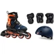Роликові ковзани - Rollerblade Microblade Blue/Orange Cube (33-36.5) - изображение 1