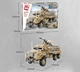 Конструктор для мальчиков Qman 22014 "Военная техника. Машина БТР" 603 детали - изображение 5