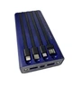 Повербанк Power Bank 4 Charger Cable Led дисплей індикації 20000 mAh Синій 22547 - зображення 2