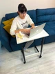 Столик для ноутбука Megusta с регулировкой высоты на колесиках, 60х40 см белый (V-біл-чор-6040) - изображение 6