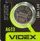 Набор батареек часовых 10 шт Videx AG13/LR44 BLISTER CARD - изображение 2