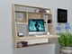 Стол компьютерный навесной из ЛДСП Comfy Home AirTable - III SW Zeus сонома/белый - изображение 2
