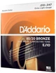 Струни для акустичної гітари D'Addario EJ10 80/20 Bronze Extra Light (10-47) - зображення 2