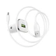 Автомобільний зарядний пристрій BOROFONE BZ12A single port QC3.0 with Type-C cable White - изображение 3