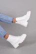 Женские демисезонные ботинки ShoesBand Белые натуральные кожаные на среднюю/широкую ногу внутри полушерсть 37 (24 см) (S55841з) - изображение 6