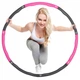 Массажный обруч Springos Hula Hoop 83 см серый/розовый FA0030 - изображение 2