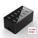 Мережевий зарядний пристрій на 10 портів USB 50W (BLACK) - зображення 1