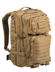 Рюкзак тактичний Лазер 36Л Койот MIL-TEC US ASSAULT PACK LG LASER CUT 36Л COYOTE (14002705-36) - изображение 1