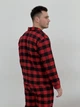 Пижама мужская COSY домашний костюм из фланели в клетку красно/черную 2XL (штаны+рубашка) (P-F701P_N/2XL) - изображение 5
