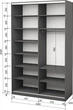 Шкаф-купе двухдверный Roko 160х242х60 см ДСП Серый (20200027595) - изображение 2