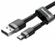Кабель 2м USB - Micro USB Baseus Cafule Cable 1.5A Gray+Black|Кабель для зарядки та передачі даних CAMKLF-CG1 - зображення 2