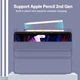 Силиконовый чехол обложка + Pencil Direct Charge + Pencil Holder BBM1 для iPad Pro 12.9" 2020 Серо-фиолетовый - изображение 4